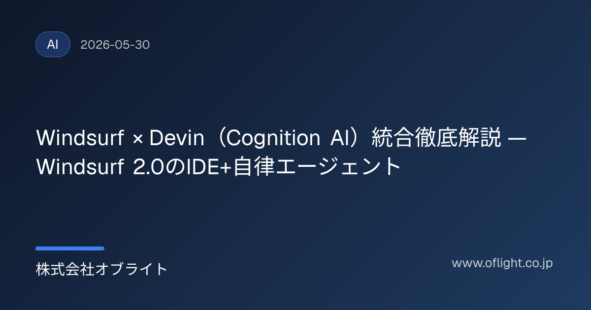 Windsurf × Devin (Cognition AI) Integration Deep Dive | Oflight Inc.
